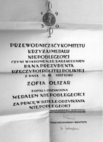 olizar zofia